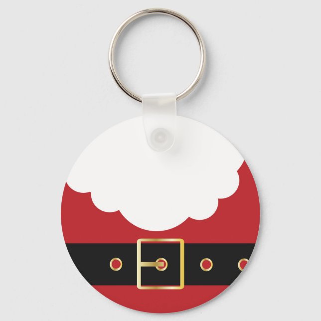 retro santa claus key ring (Front)