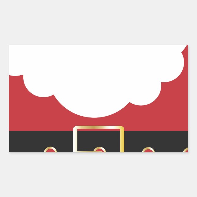 retro santa claus rectangular sticker (Front)