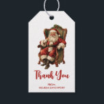 Retro Santa Claus Sitting in a Chair Christmas Gift Tags<br><div class="desc">Christmas gift tags with a vintage style image featuring classic Santa Claus sitting in an old-fashioned arm chair. Lovely traditional Christmas design.</div>