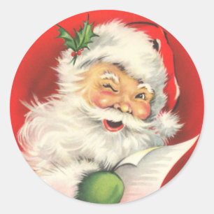 Retro Santa Claus stickers