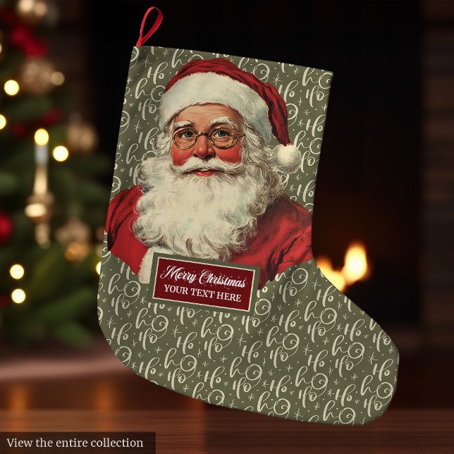 Retro Santa Claus Stocking Old Fashioned Holiday (Retro Santa Claus Stocking Old Fashioned Holiday Style)