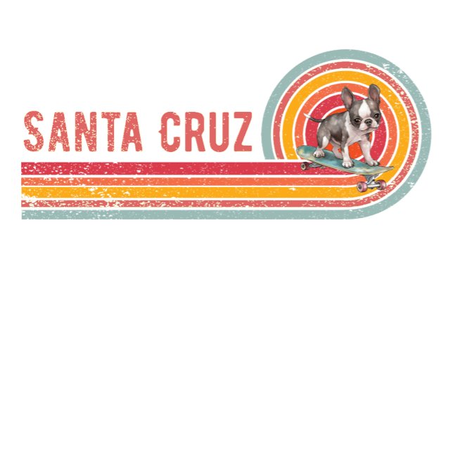 Retro Santa Cruz Skateboarding French Bulldog T-Shirt (Creator Uploaded)
