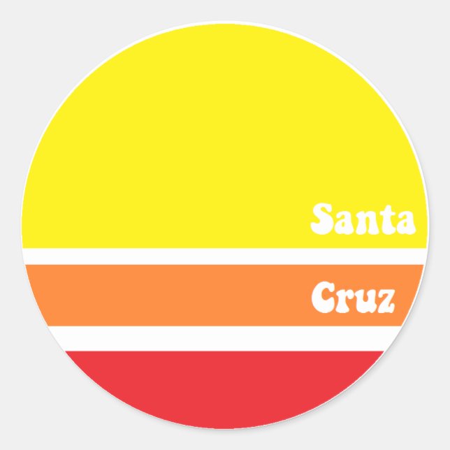 Retro Santa Cruz Sticker (Front)