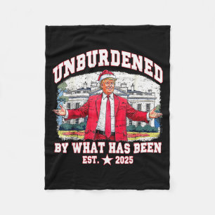 Retro Santa Hat Christmas Trump Unburdened By What Fleece Blanket
