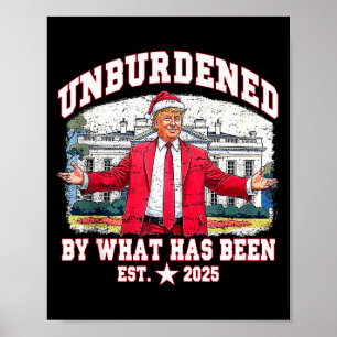 Retro Santa Hat Christmas Trump Unburdened By What Poster