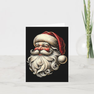 Retro Santa Head Vintage Christmas Postcard Nostal