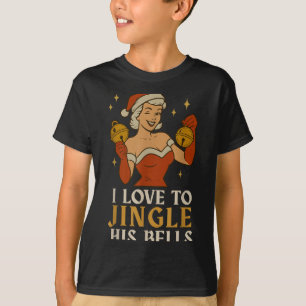 Retro Santa I Love To Stuff Her Stock Jingle His B T-Shirt