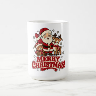 Retro Santa Merry Christmas Coffee Mug