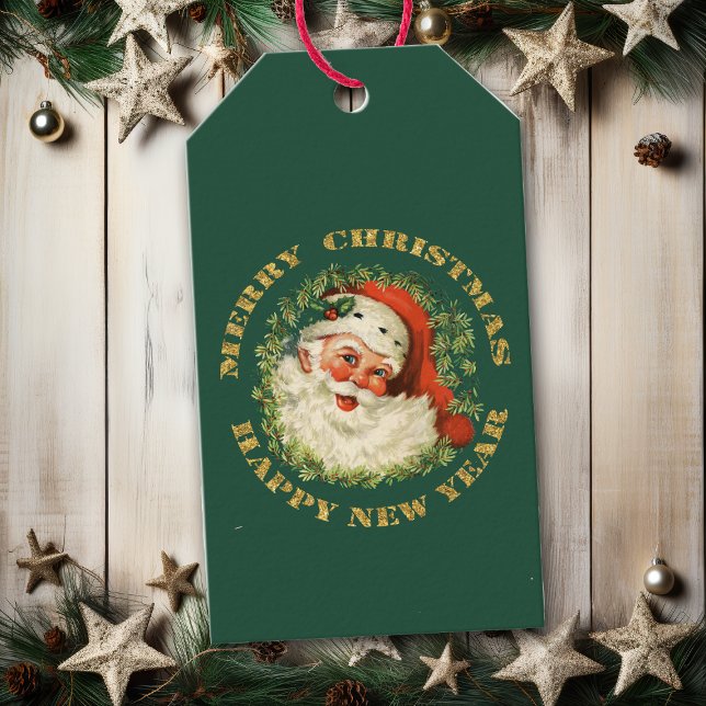 Retro Santa Personalised Gift Tags (Creator Uploaded)