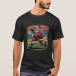 Retro Santa Playing Rugby Vintage 90s Christmas Ho T-Shirt<br><div class="desc">Retro Santa Playing Rugby Vintage 90s Christmas Holiday</div>