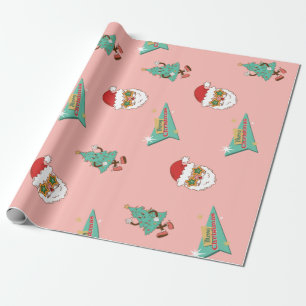 Retro Santa Wrapping Paper