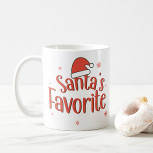 Retro Santa's Favorite Typography Coffee Mug