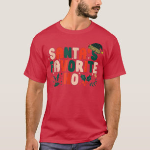 Retro Santas Favourite Ho Christmas Vibes Family C T-Shirt
