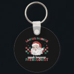 Retro Santa's Favourite Speech Language Christmas  Key Ring<br><div class="desc">Retro Santa's Favourite Speech Language Christmas Slp</div>