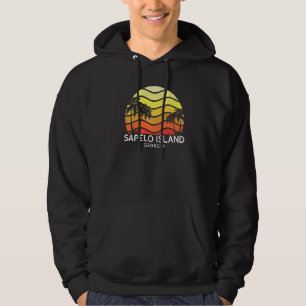 Retro Sapelo Island Surf Beach Vintage Palm Venice Hoodie