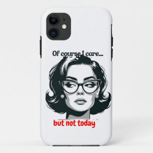 Retro Sarcastic Woman - "Not Today" Quote Case-Mate iPhone Case