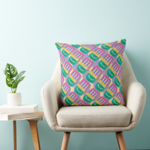 Retro Sardine Can Illustration Home Decor Cushion