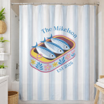 Retro Sardine Family Custom Name Coastal