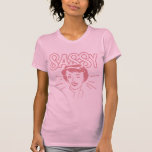 Retro Sassy Attitude T-Shirt<br><div class="desc">Retro girly attitude t-shirt & gifts. Design features an illustration of a vintage 1950s style woman winking, and reads, "Sassy". Perfect for gals who love funny retro humour and style.</div>