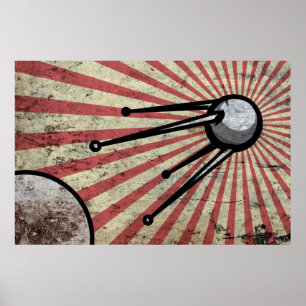 Retro satellite poster