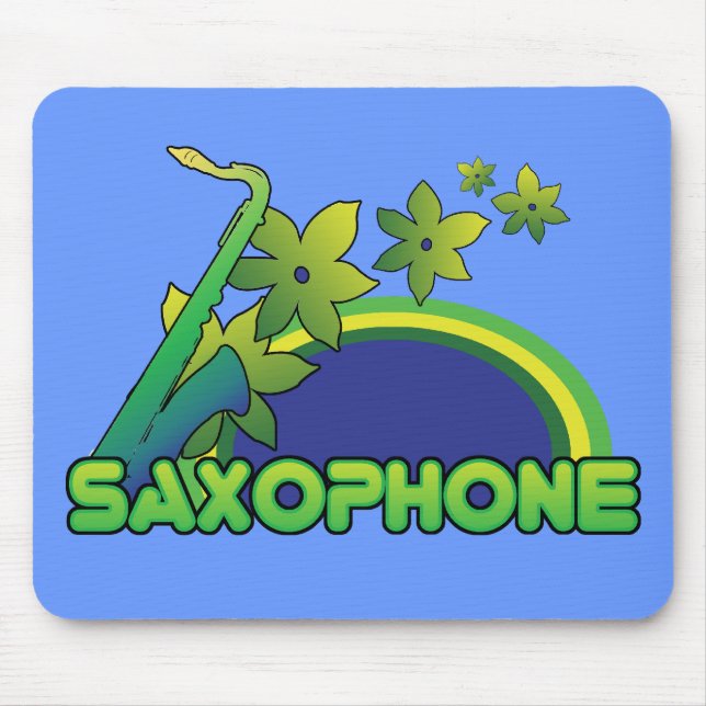 Retro Sax Mouse Pad (Front)