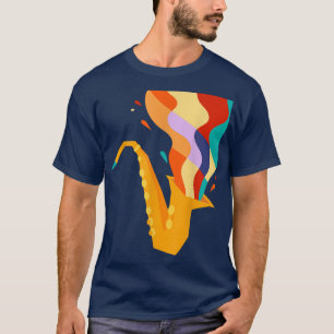 Retro Saxophone Jazz Music Saxophonist, Saxophone T-Shirt