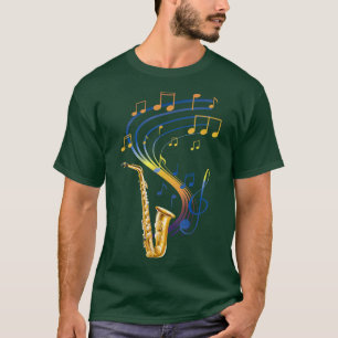 Retro Saxophone Jazz Music Saxophonist, Saxophone  T-Shirt
