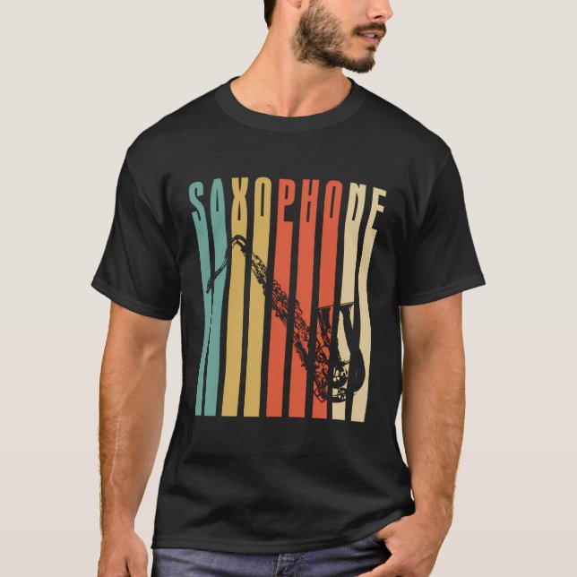 Retro Saxophone T-Shirt (Front)