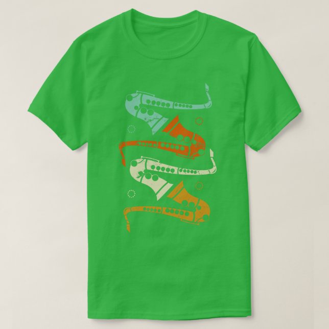 Retro Saxophone T-Shirt (Design Front)