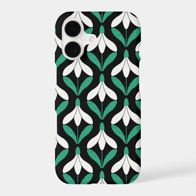 Retro Scandi Mid Century Modern Snowdrop pattern (Back)