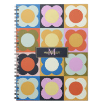 Retro Scandi Style Flowers - Scandinavian pattern