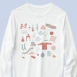 Retro Scandinavian Hygge T-Shirt<br><div class="desc">This fun Scandinavian-style design is the perfect way to add a touch of Hygge to your life. A warm and cosy winter design featuring blush pink and sage green accents. Original art by Nic Squirrell.</div>