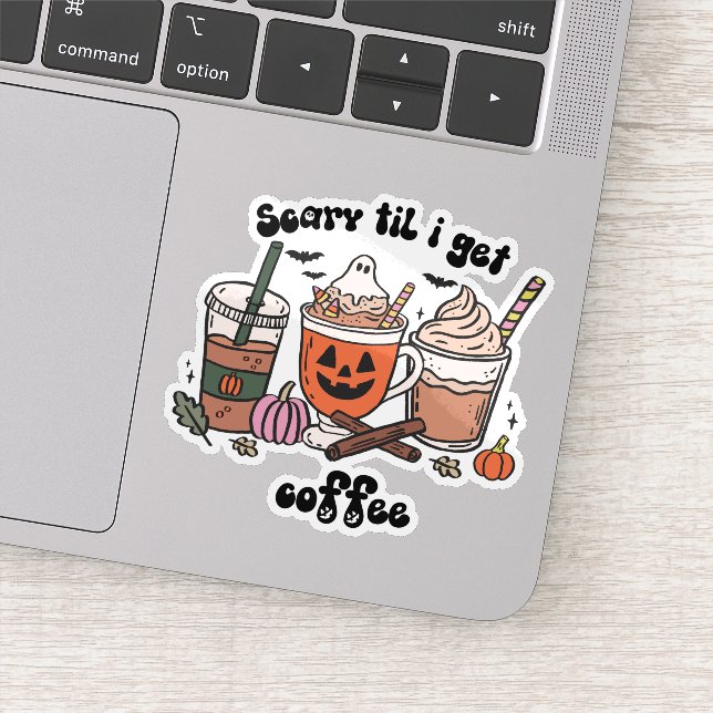 Retro Scary ’Til I Get Coffee Halloween (Detail)
