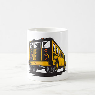 Retro School Bus Vintage Yellow  Coffee Mug