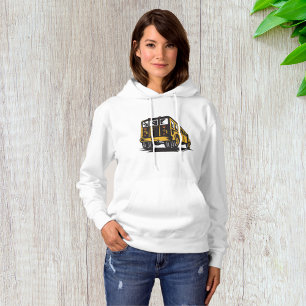 Retro School Bus Vintage Yellow  Hoodie