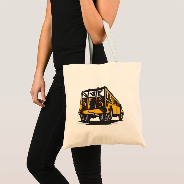 Retro School Bus Vintage Yellow  Tote Bag (Creator Uploaded)