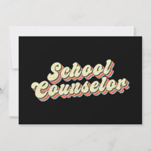  Retro School Counsellor Counseling Teacher Invitation