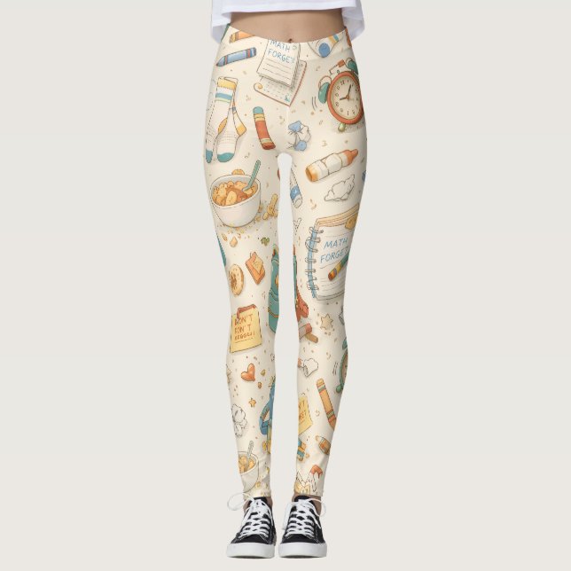 Retro School Morning Chaos Leggings (Front)
