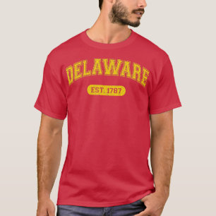 Retro School Style Delaware 1787 Distressed  T-Shirt