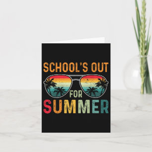 Retro Schools Out For Summer Last Day Of School Te Card