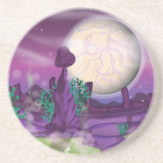 Retro Sci-Fi Alien Planet Coaster (Front)