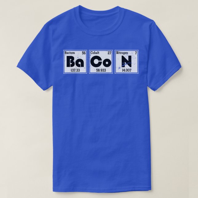 Retro Science Bacon Chemistry Chemist T-Shirt (Design Front)