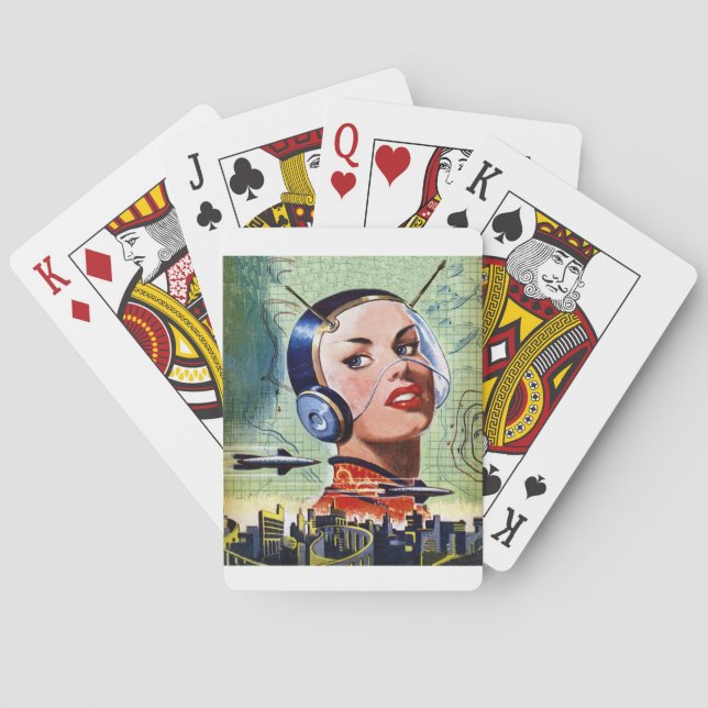 Retro Science Fiction Playing Cards (Back)