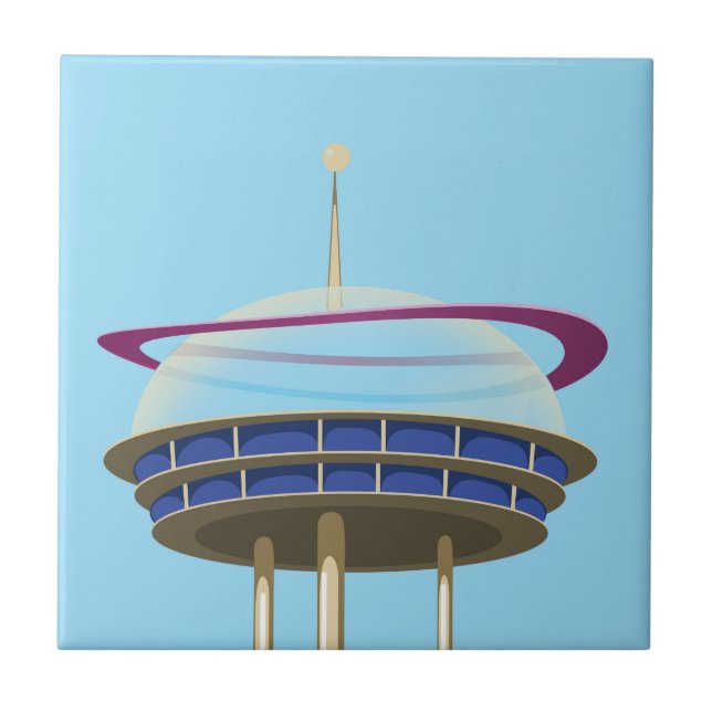 Retro Science fiction skyscraper Tile (Front)