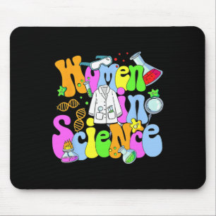 Retro Science Teacher Women In Science Stem Teache Mouse Pad