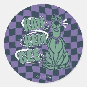Retro Scooby "OMG" Classic Round Sticker