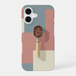 Retro Scoop and Coffee Beans iPhone 16 Case