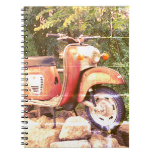 Retro scooter photo Notebook