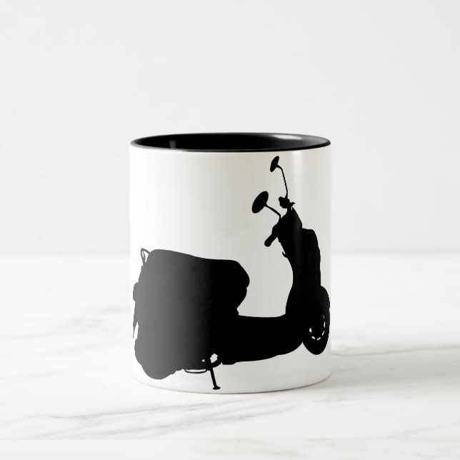 Retro Scooter Silhouette Mug (Center)