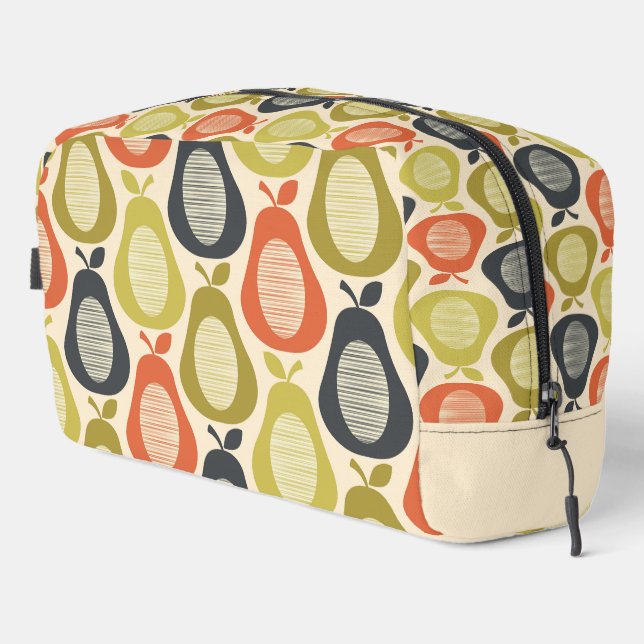 Retro Scribble Pears Pattern Dopp Kit (Right Corner)
